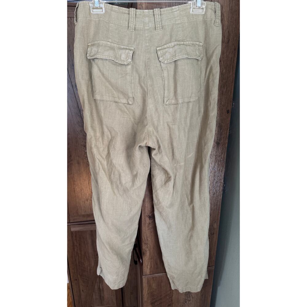 J. CREW Seaside Cargo Pant in Linen-TENCEL™ Lyocell Blend Size 8 Utility Casual - Picture 5 of 7